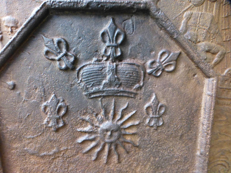 Louis XIV 17th - 18th Century Arms of France Fireback