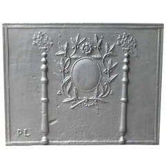 19th C. Pillars With Decoration Fireback
