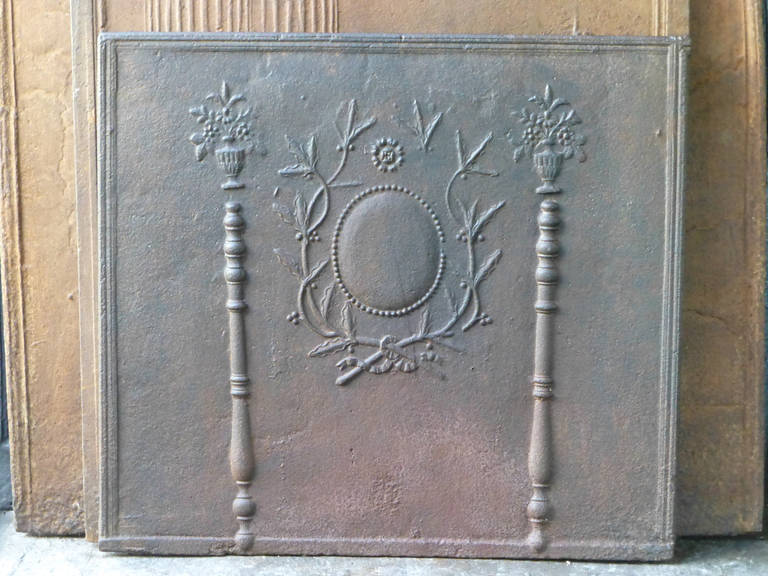 19th Century Pillars with Flowers Fireback