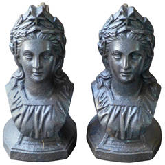 19th Century Marianne Andirons