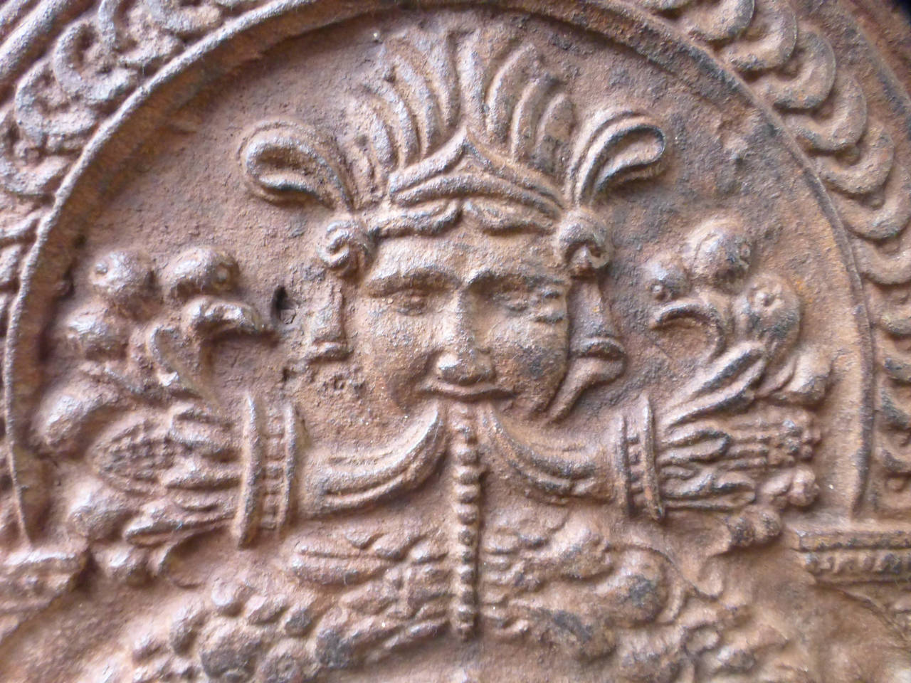 17th Century Arms Of France Fireback Dated 1602