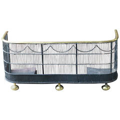 19th Century Brass and Iron Fireguard or Fire Screen 19th Century Brass and Iron Fireguard or Fire Screen