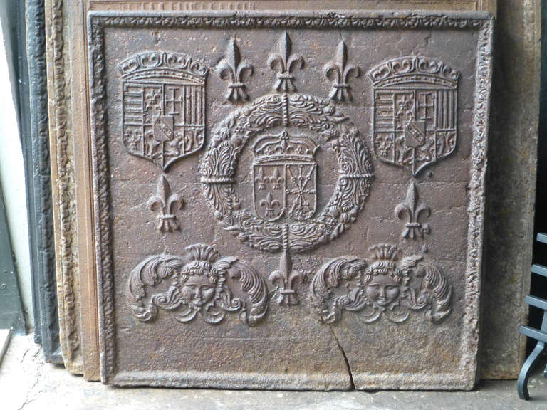 16/17th c. Arms Of Navarre and Lorraine Fireback