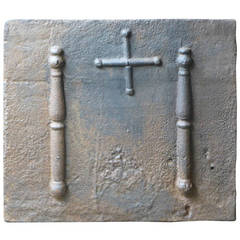 17th-18th Century Pillars with Cross Fireback