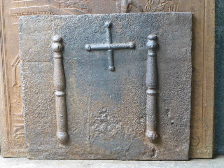 17th-18th Century Pillars with Cross Fireback