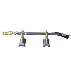 Antique 19th Century English Fireplace Tool Set and Rests