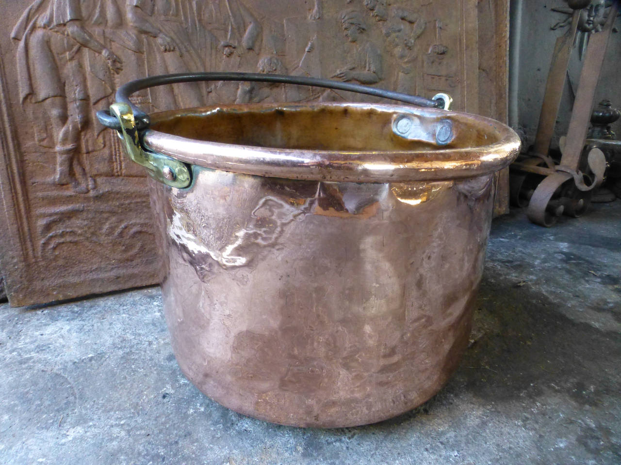 Dutch 18th Century Polished Copper Log Bin - Log Basket