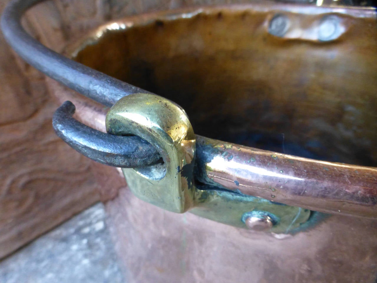 18th Century Polished Copper Log Bin - Log Basket In Good Condition In Amerongen, Amerongen