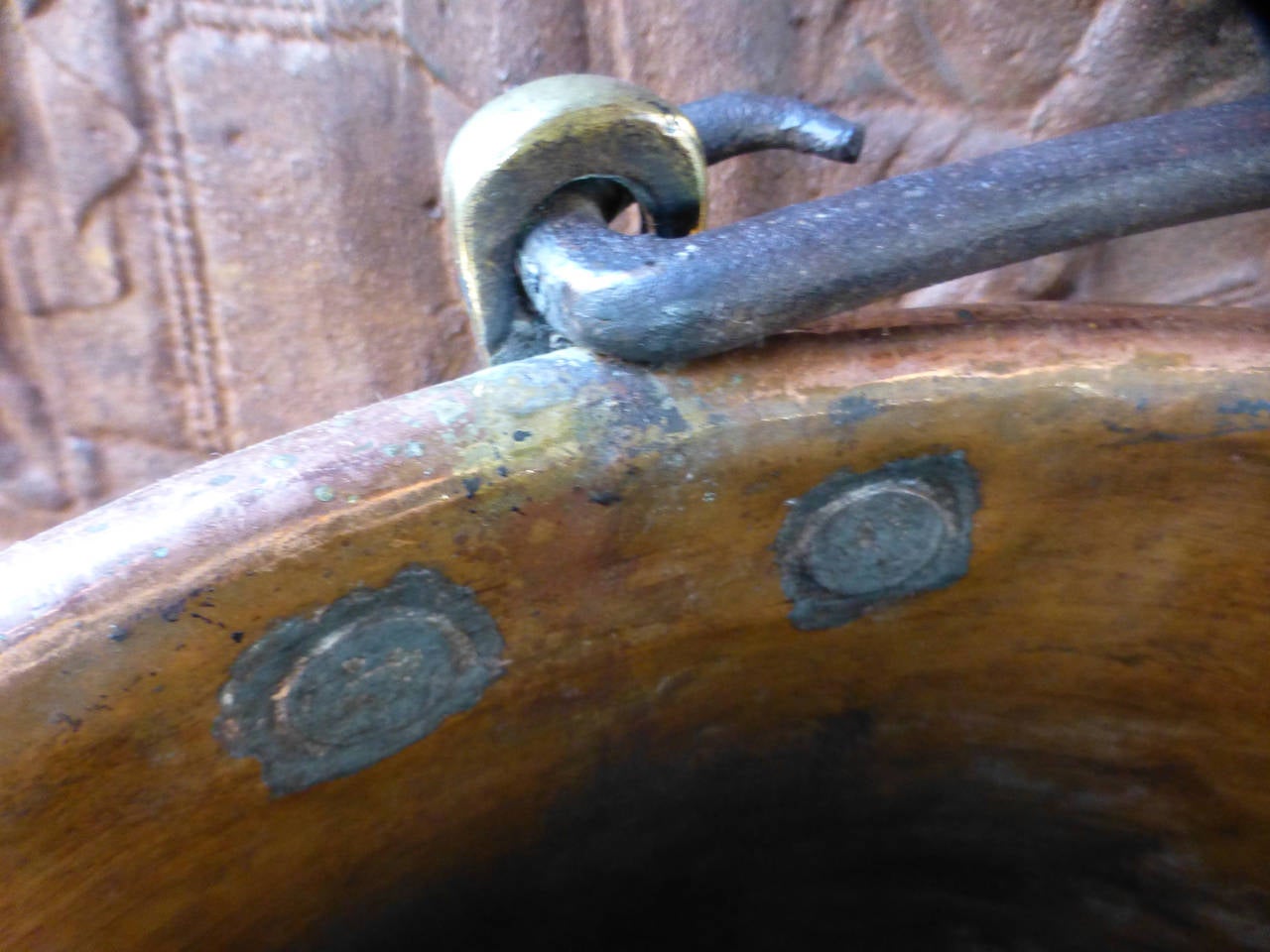 18th Century Polished Copper Log Bin - Log Basket 2