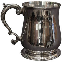 George II Antique English Sterling Silver mug / tankard