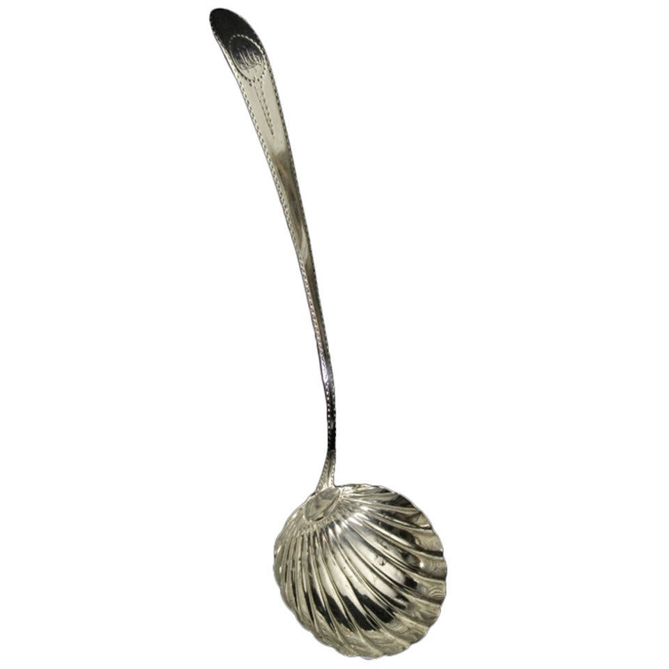 Irish Silver Soup Ladle For Sale