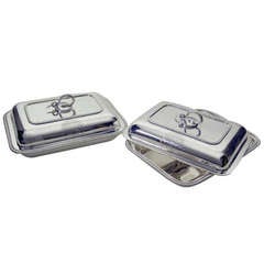 A London Pair of Antique Silver Entreé Dishes