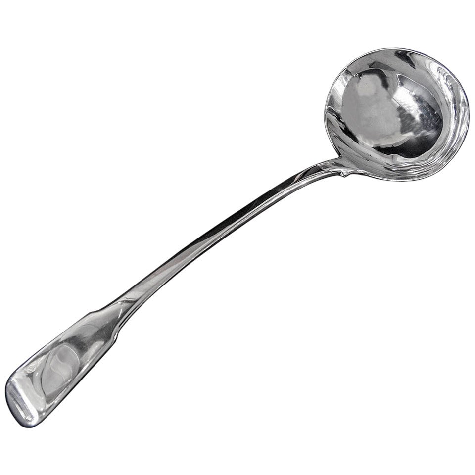 Antique English Silver Soup Ladle For Sale at 1stDibs