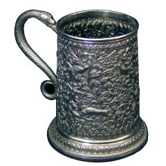 Oomersee Mawji Antique Indian Silver Tankard