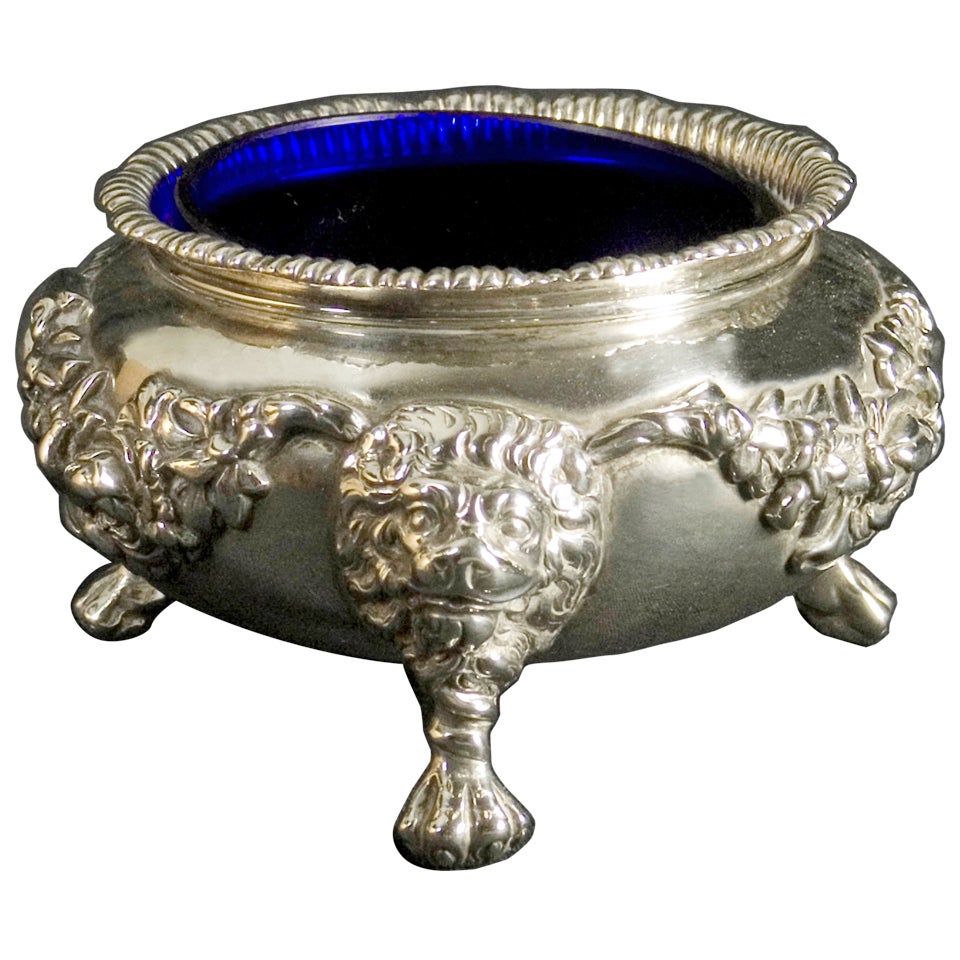 Antique English Silver Salt Cellars  For Sale