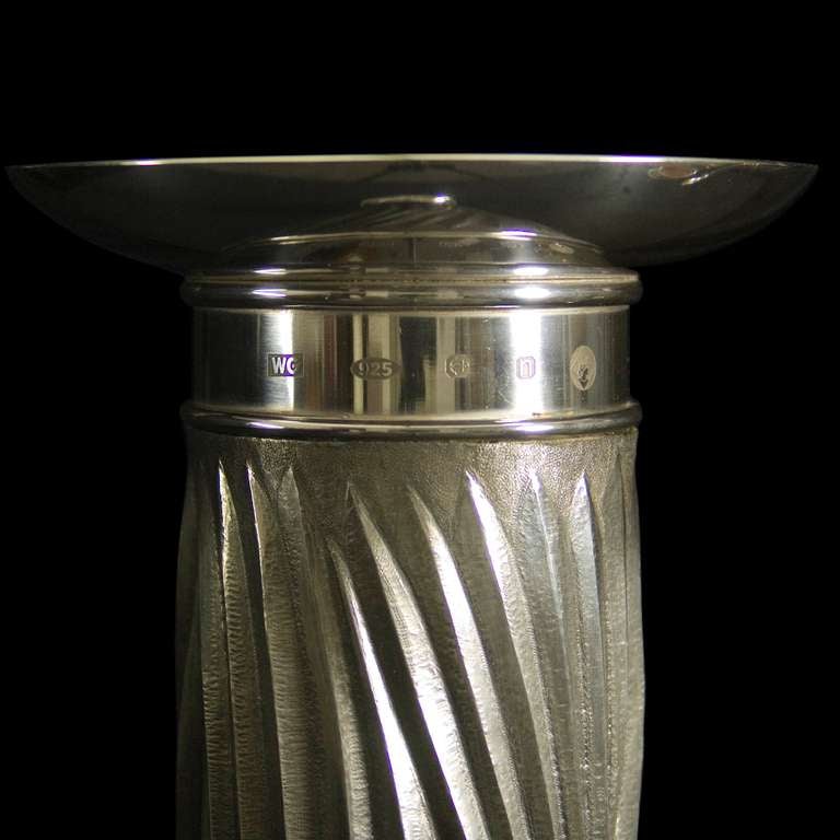 silver modern vase