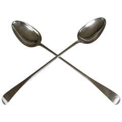 Scottish Silver Antique Serving Spoons