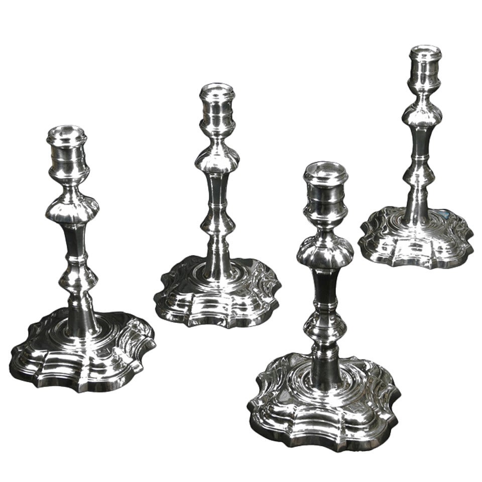 English Silver Candlesticks For Sale