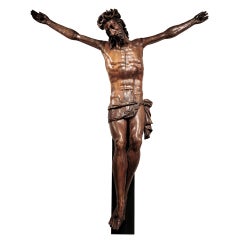 Large, Carved Wood Corpus from the 1500s 2
