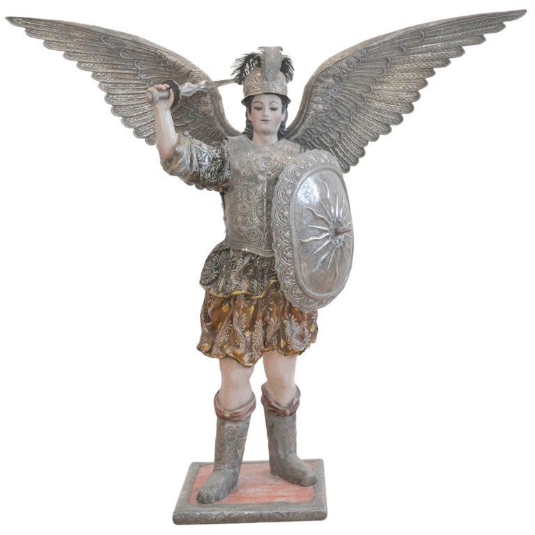 Bolivian Archangel St. Michael Sculpture