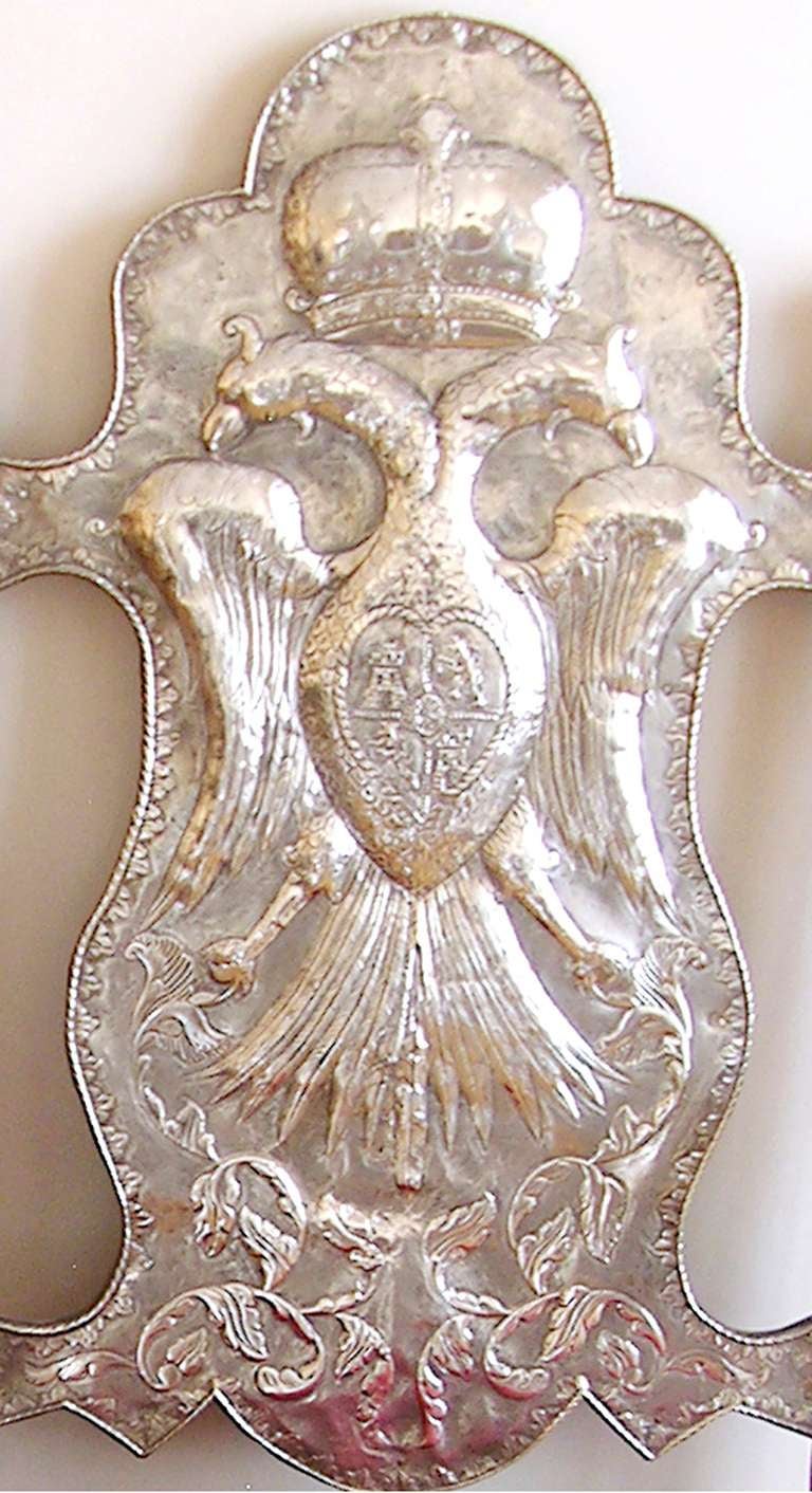18th Century Bolivian Silver Repousse Chairs In Good Condition In Santa Fe, NM