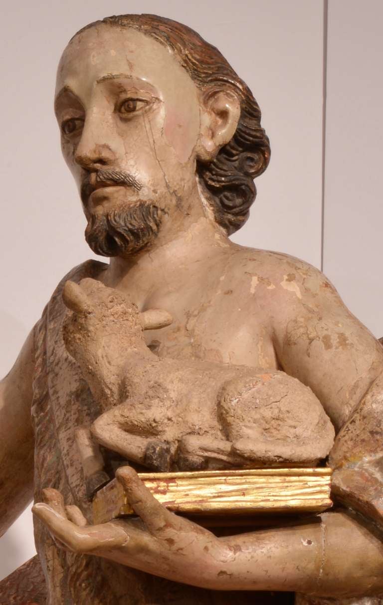Wood Life-size Sculpture of St. John the Baptist