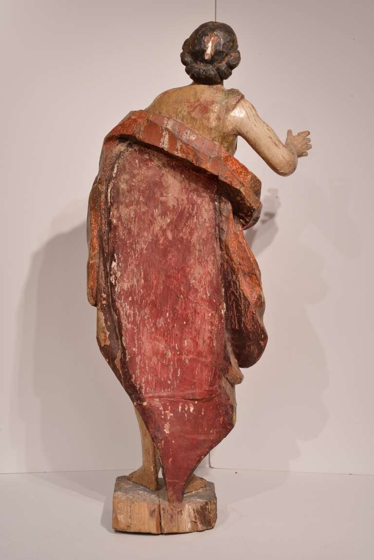 18th Century and Earlier Life-size Sculpture of St. John the Baptist
