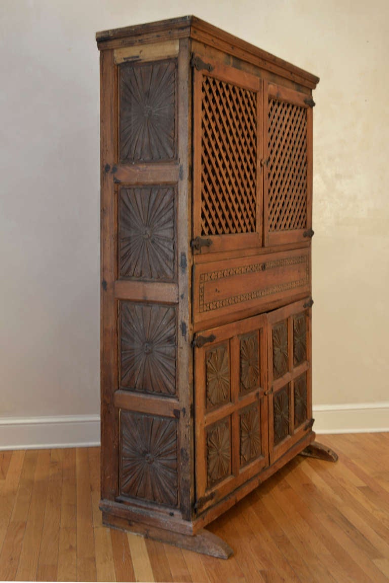 Mexican Fresquera Cabinet In Good Condition In Santa Fe, NM