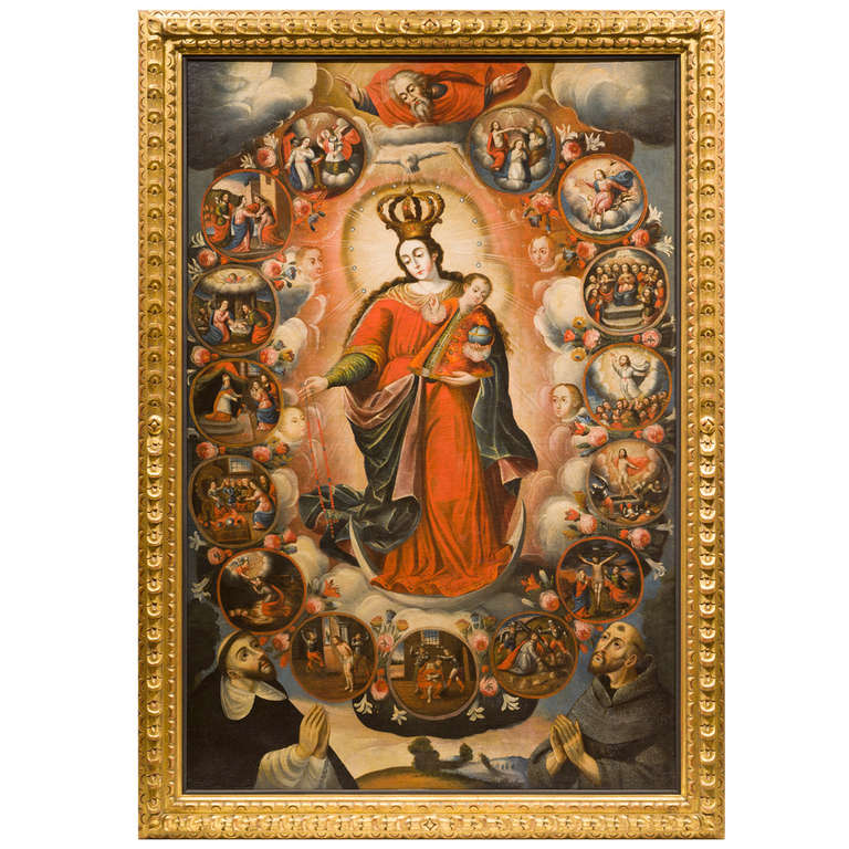 "La Virgen del Rosario", Painting