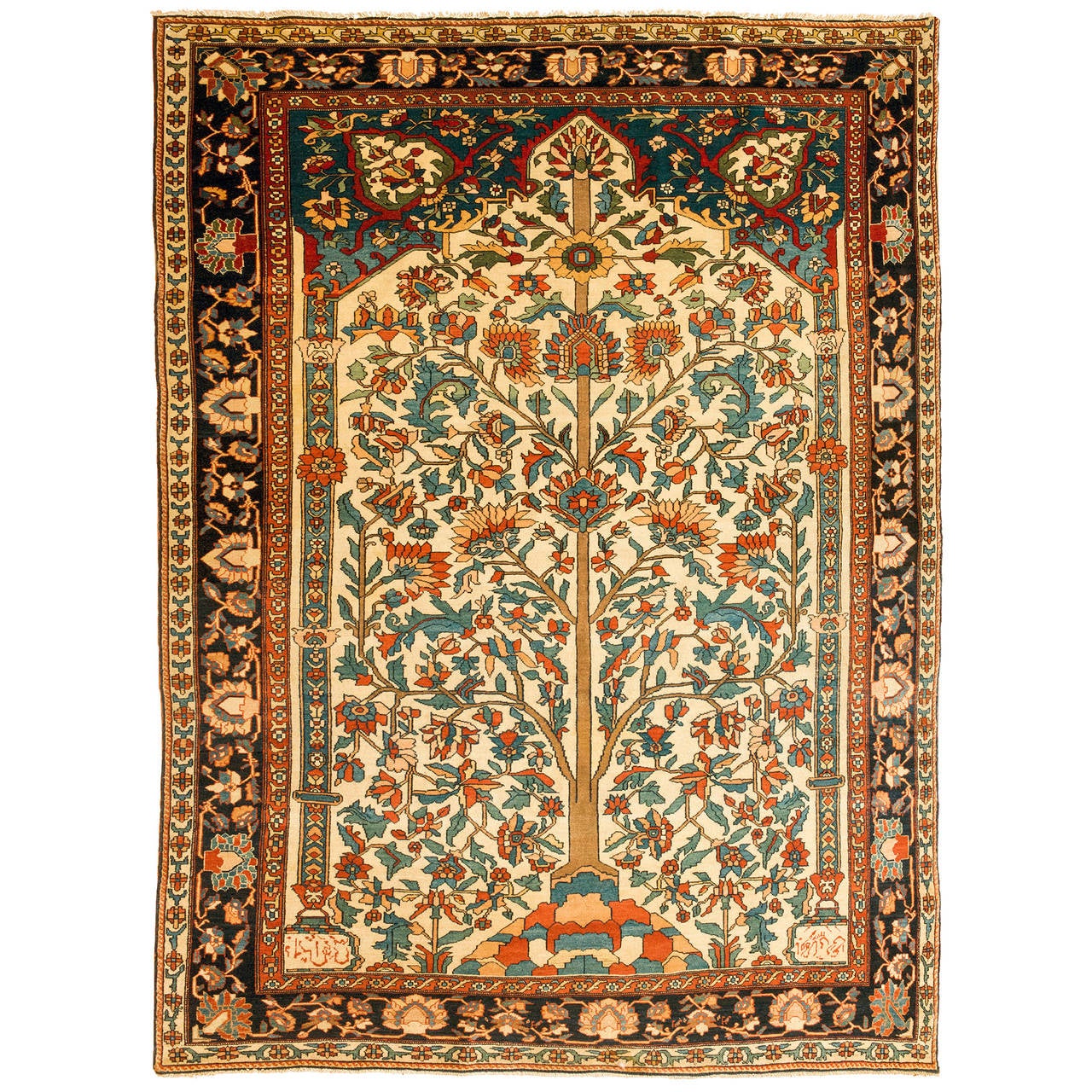 Ferraghan Sarouk Prayer Rug For Sale at 1stDibs