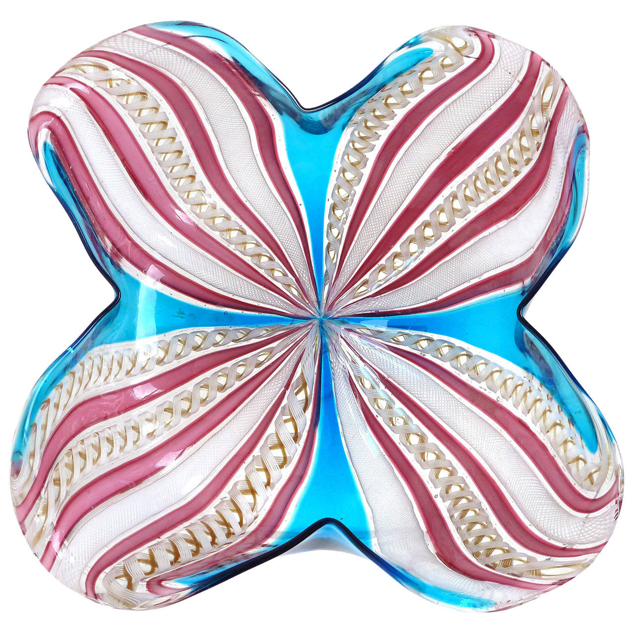 Murano Zanfirico and a Canne Ribbons Italian Art Glass