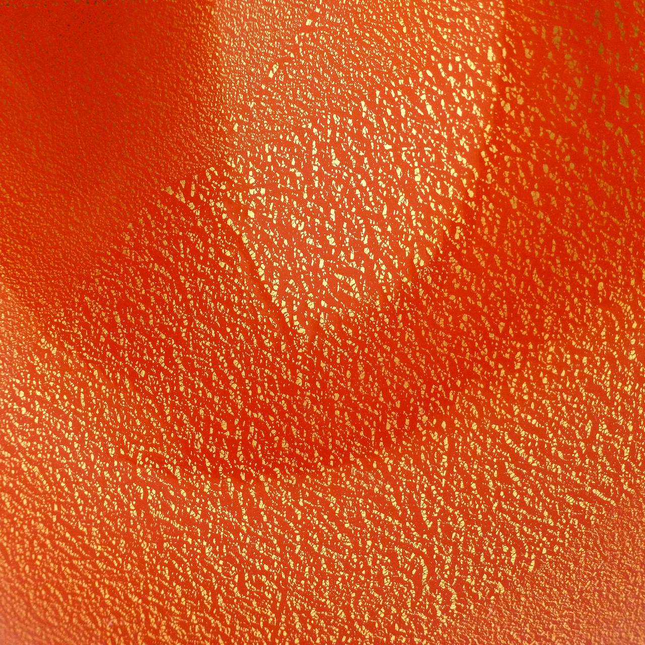 murano orange glass vase