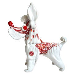 Vintage Reserved for Michele - Murano Dog Art Glass Sculpture