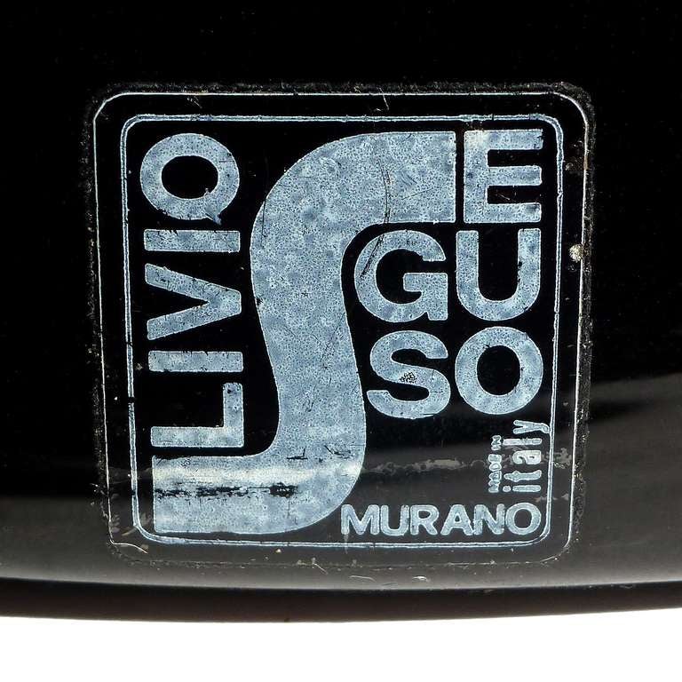 Modern Livio Seguso Murano St. Marks Square Venise Horses Decorative Italian Art Glass Bowl