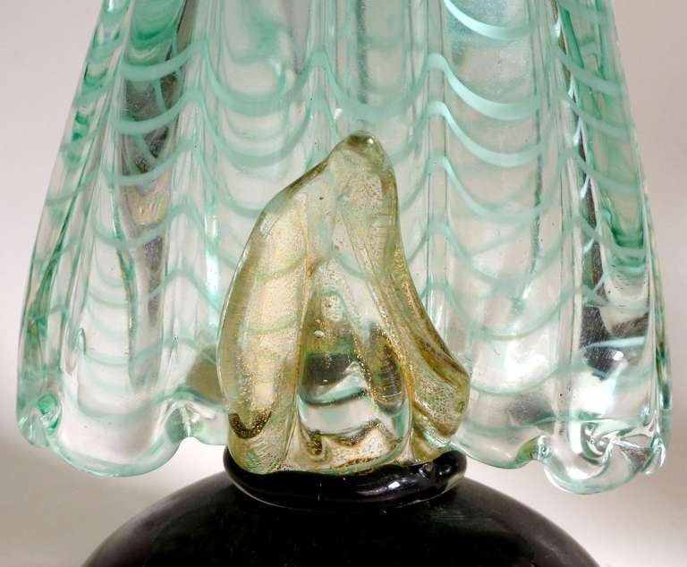 Murano Pair of Vintage Wine Bearer Women Italian Art Glass Sculptures In Excellent Condition In Kissimmee, FL