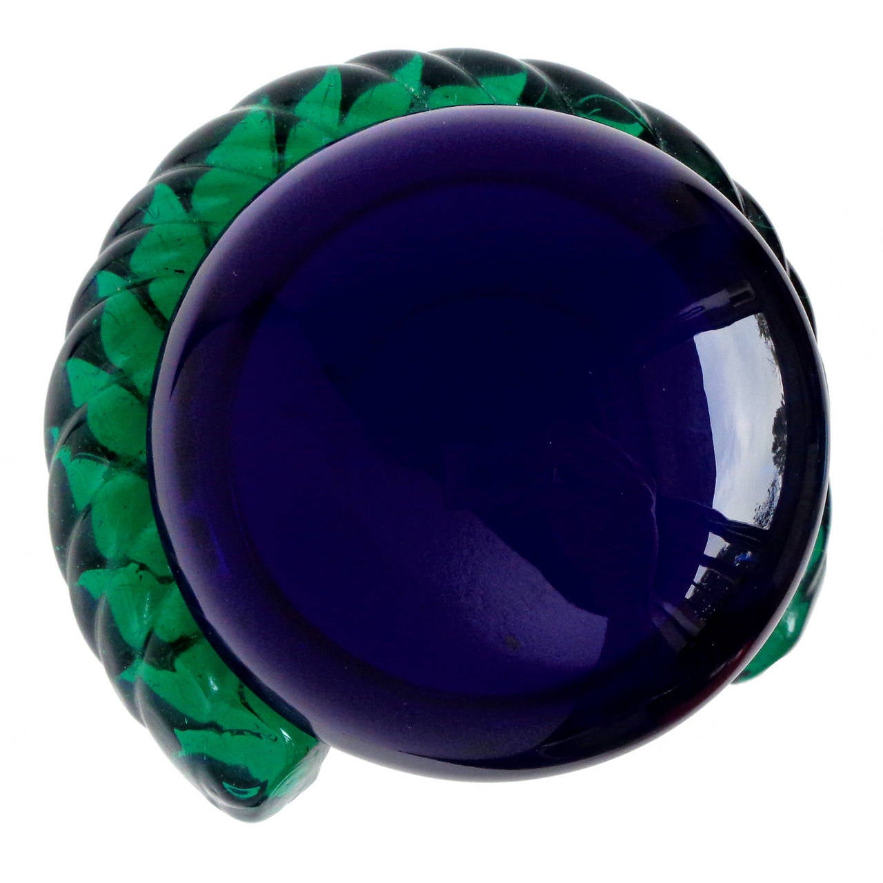FREE Shipping Worldwide! See details below description.

Excellent Murano hand blown cobalt blue and green rope art glass nautical paperweight. Documented to designer Archimede Seguso, and fully signed. Perfect for the nautical / marine collector.