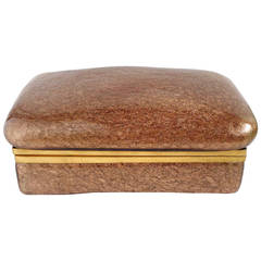 Alfredo Barbini Murano Copper Aventurine Italian Art Glass Jewelry Casket Box 3