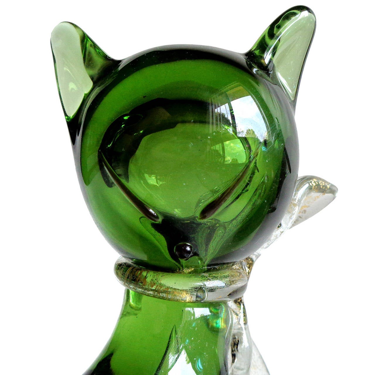 hand blown glass cat figurines