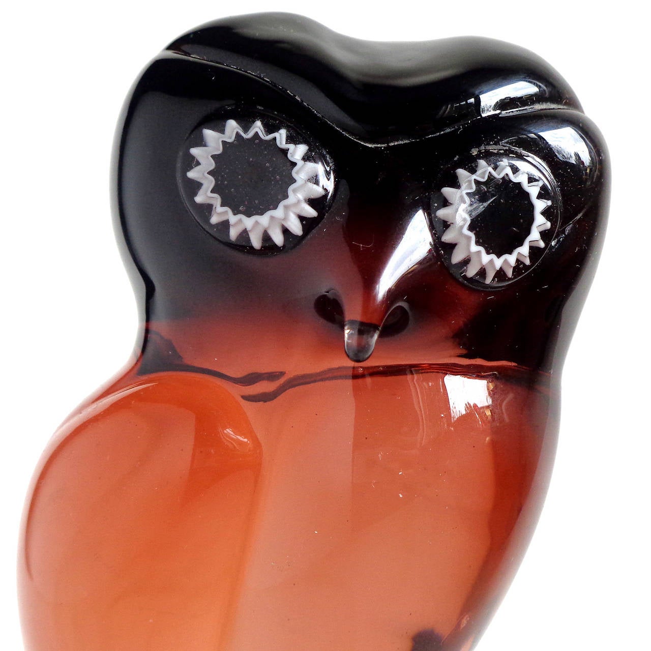 Free shipping worldwide! See details below description.

(Price is per item) Lovely Murano handblown, Sommerso technique, art glass owl sculptures. Documented to the Salviati company. Each of them has white murrines for the eyes, and Stand on