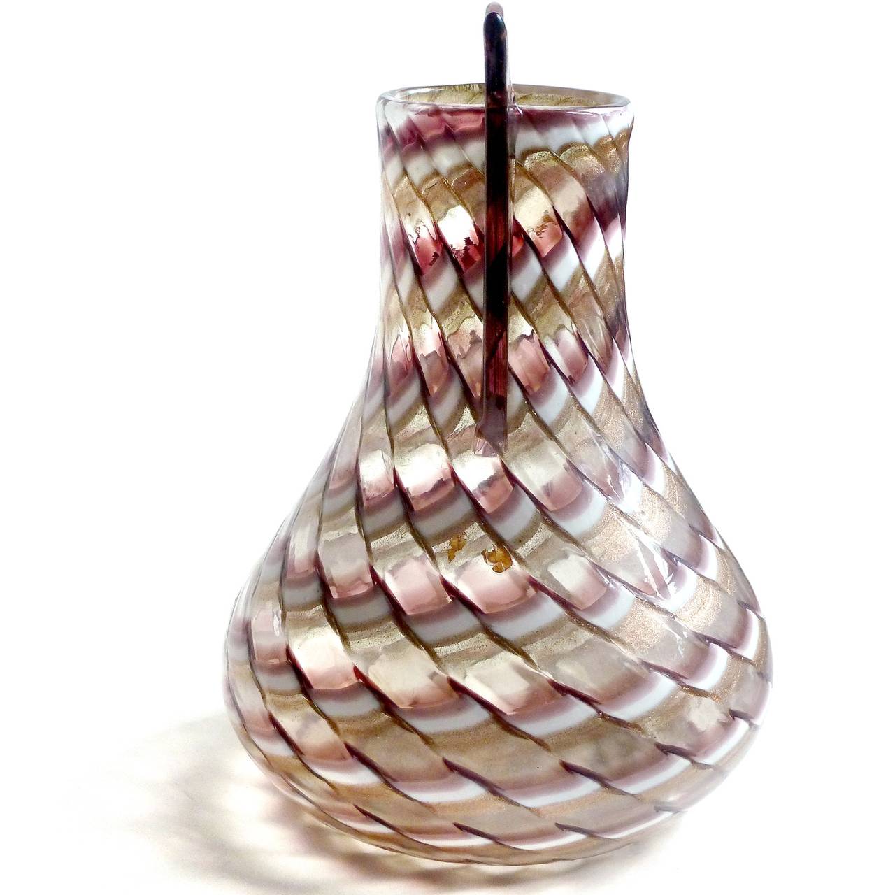 Hand-Crafted Barovier Seguso Ferro Murano Patchwork Mosaic Italian Art Glass Flower Vase