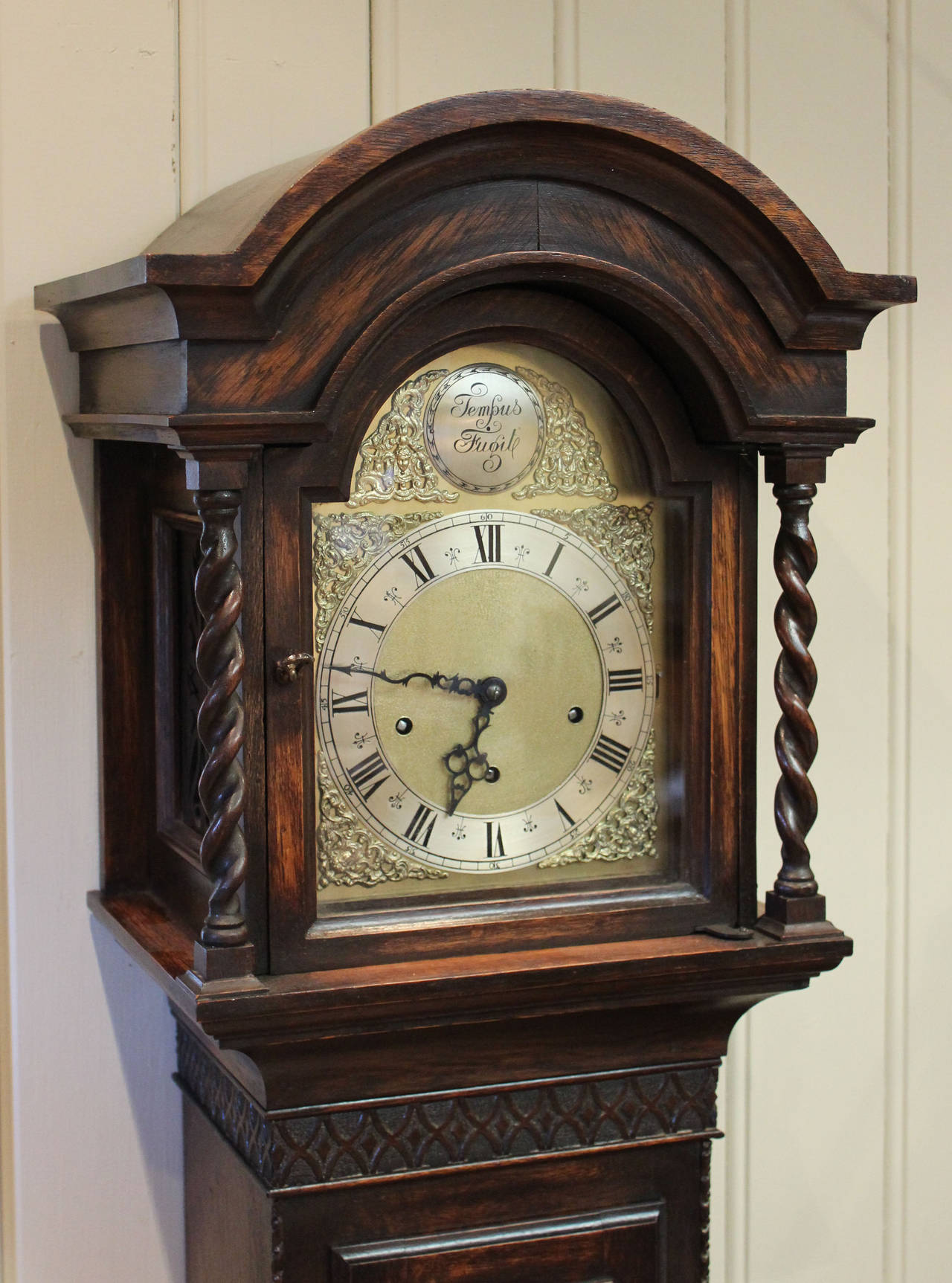 Solid Oak Westminster Chime Grandmother Clock at 1stDibs