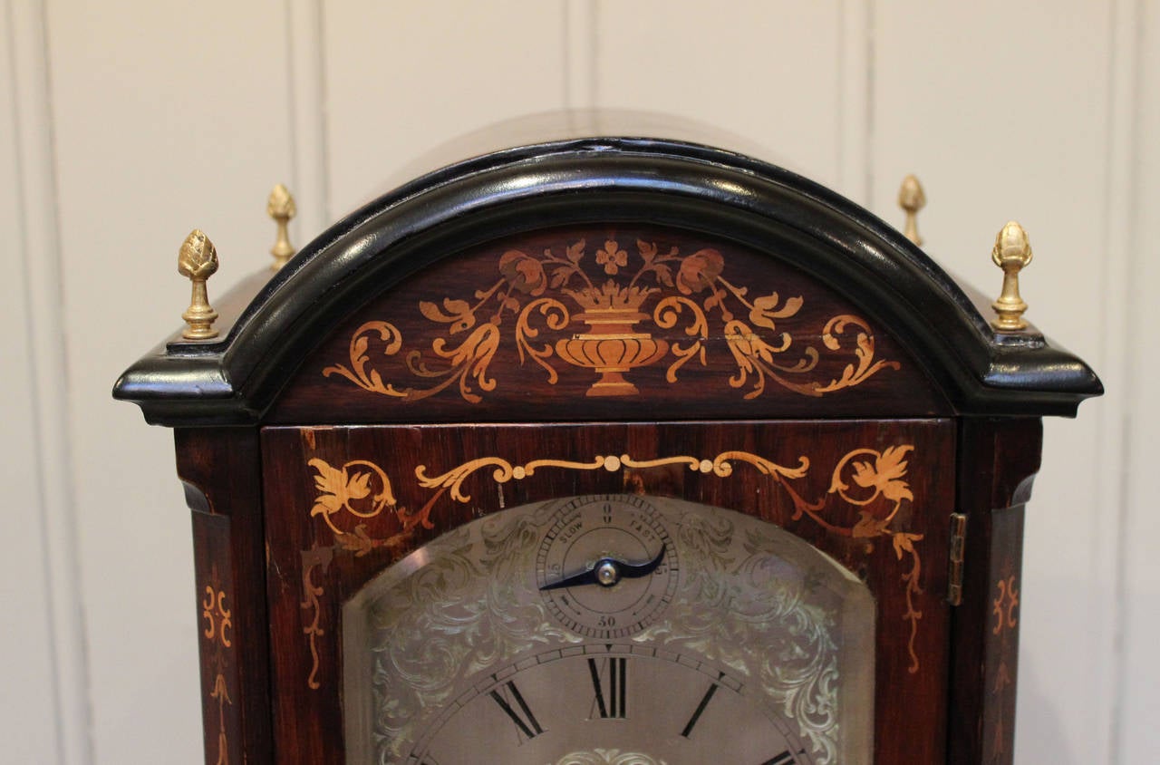 Rosewood and Inlay Lenzkirch Bracket Clock In Good Condition In Buckinghamshire, GB