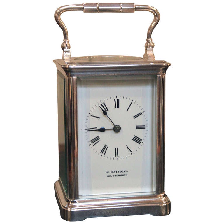 Silver Plated Striking Carriage Clock at 1stDibs