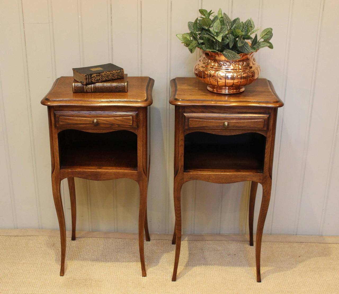 Pair Of French Oak Bedside Cabinets In Good Condition In Buckinghamshire, GB