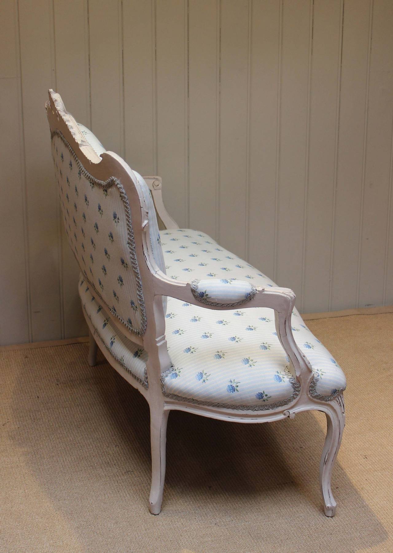 20th Century French Painted Settee