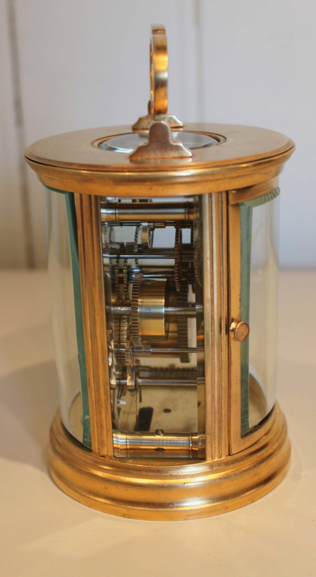Unusual Circular Carriage Clock In Good Condition In Buckinghamshire, GB