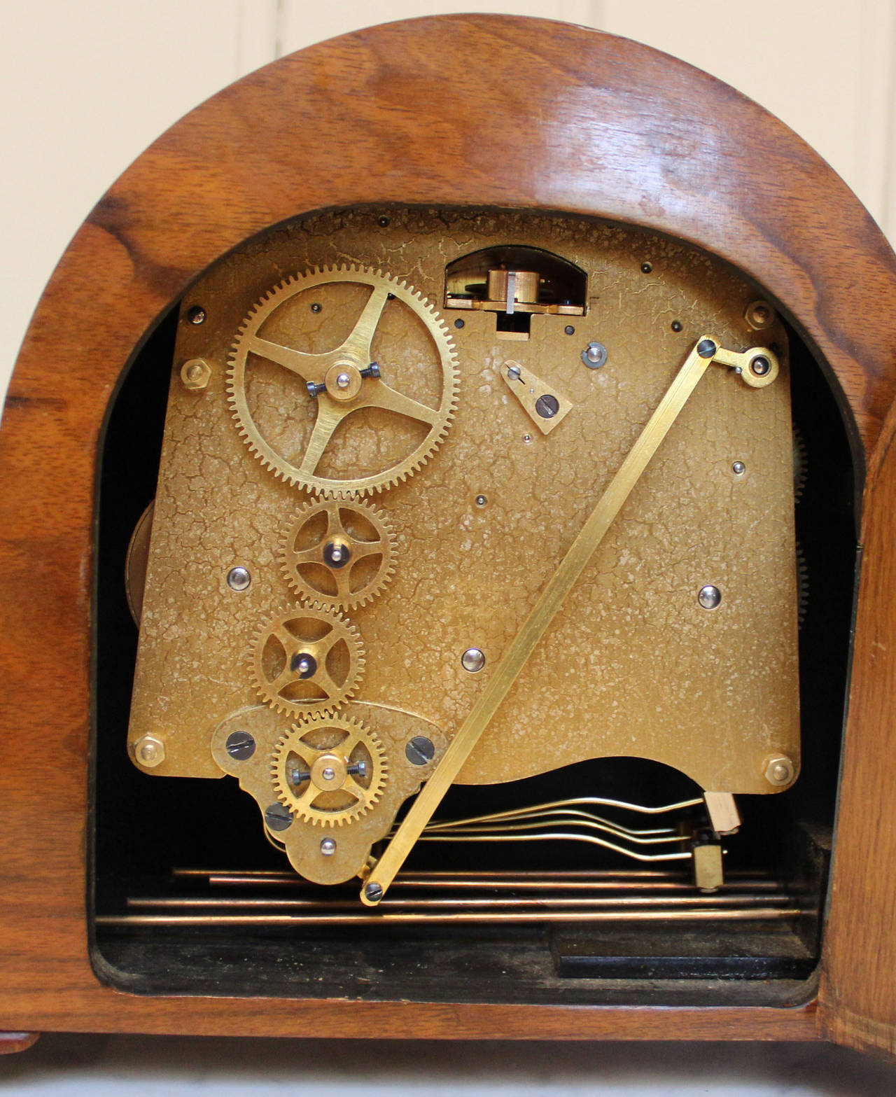 Walnut Westminster Chime Mantel Clock 1