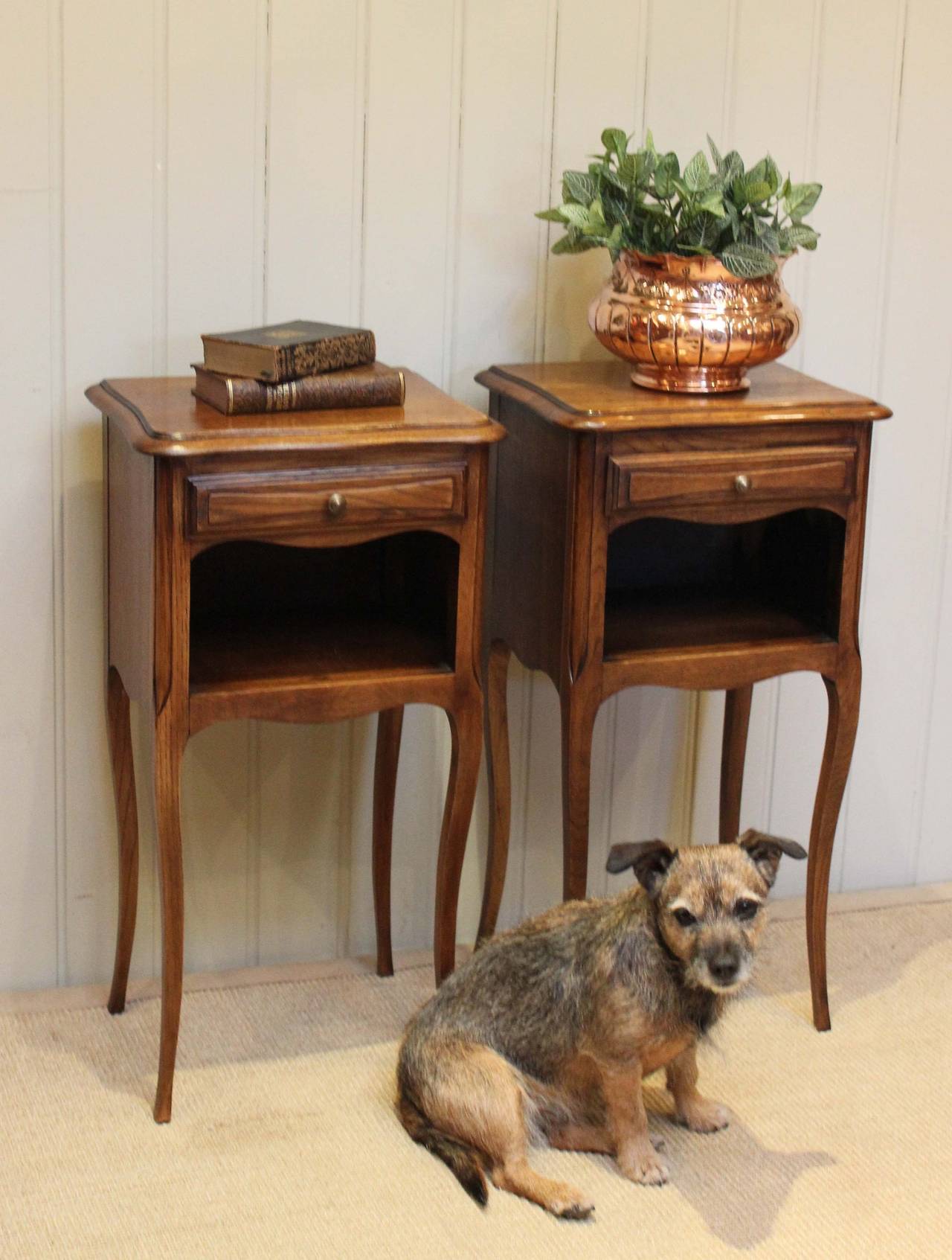 Pair Of French Oak Bedside Cabinets 4