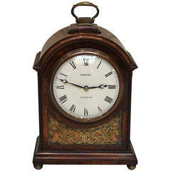 Vintage Miniature English Walnut Bracket Clock
