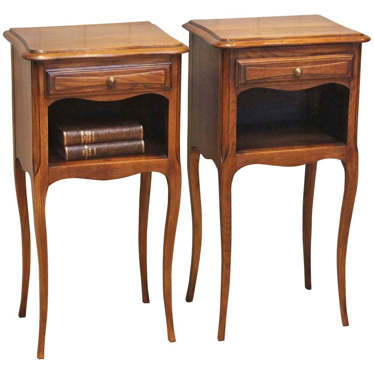 Pair Of French Oak Bedside Cabinets